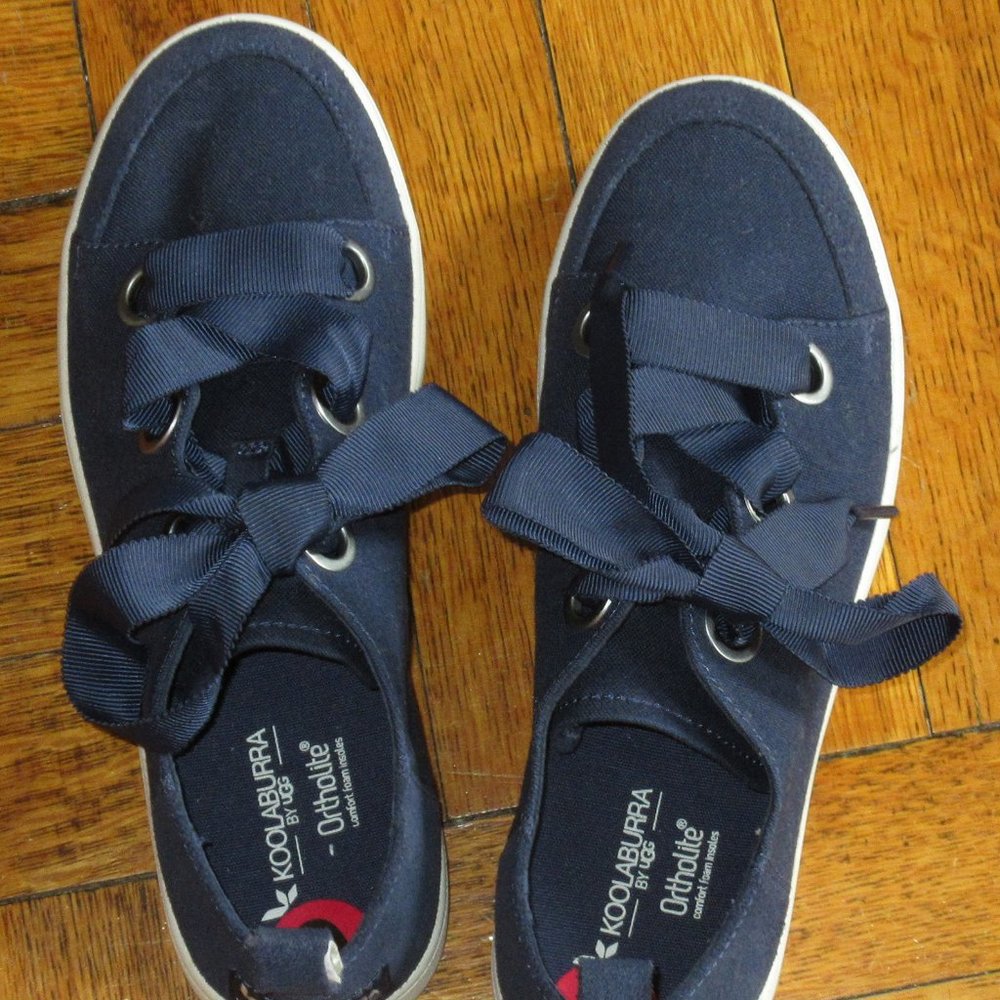 Koolaburra Ugg Navy Canvas Sneakers Size 6